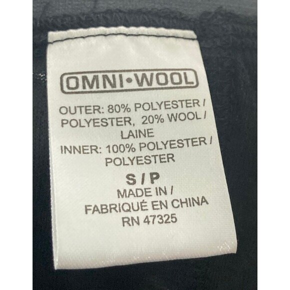 Omni-Wool Base Layer Pants Men's Size Small Black Wool Blend - Picture 5 of 5